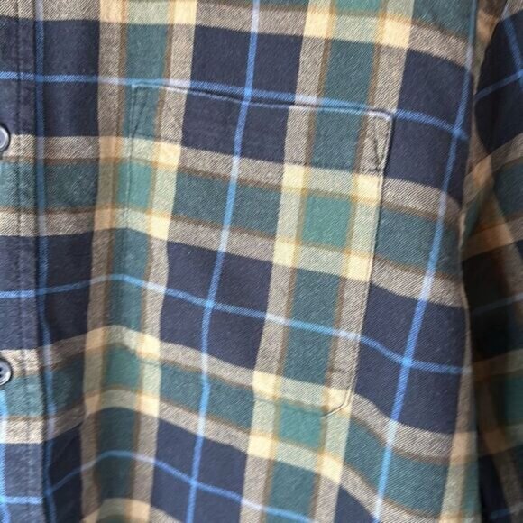 Pendleton Somerset Shirt Mens Medium Blue Green Button Up Long Sleeve Flannel - Picture 3 of 8